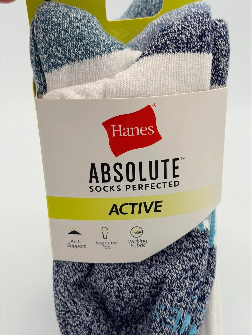 Hanes Absolute Active Boys' Crew Socks 5 Pack Size L/G 3-9